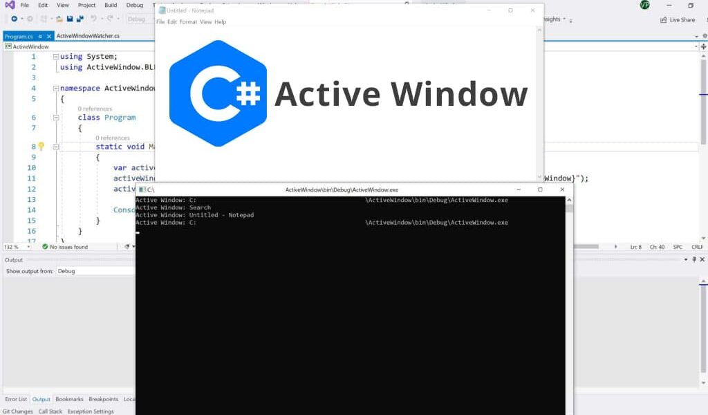 How to get Active Window using C#