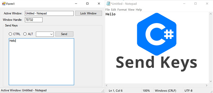 How to Send Keys to Another Application using C#