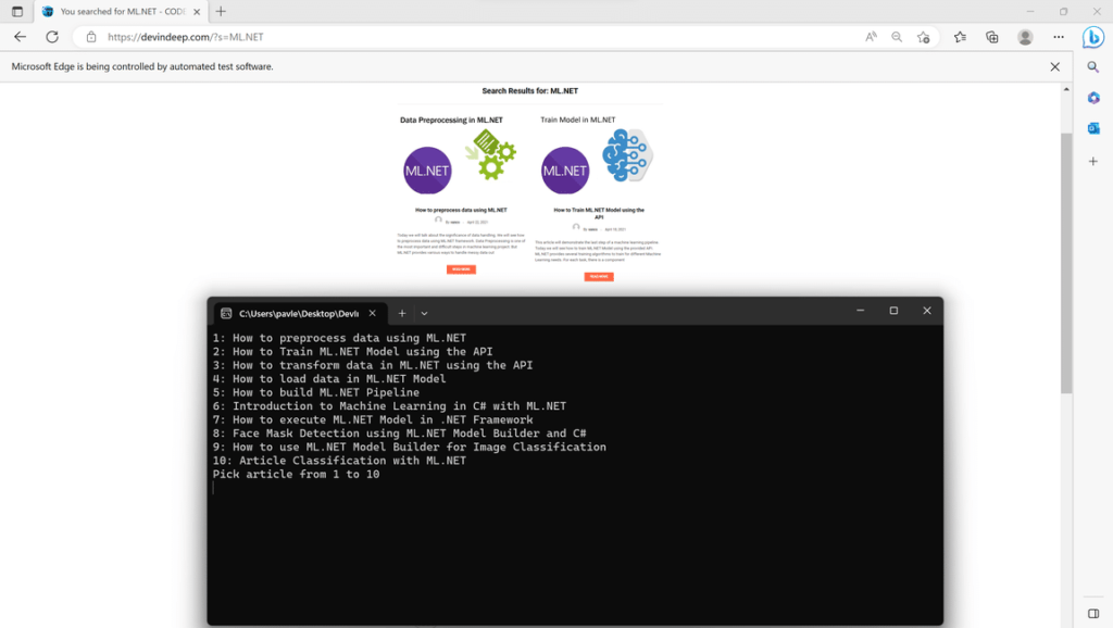 automate web browser in C#