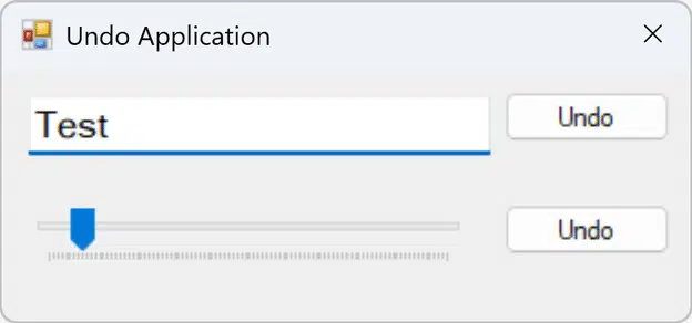 How to implement Undo feature on Slider in C# and .NET