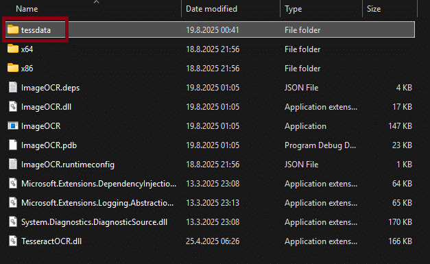Extract the training data